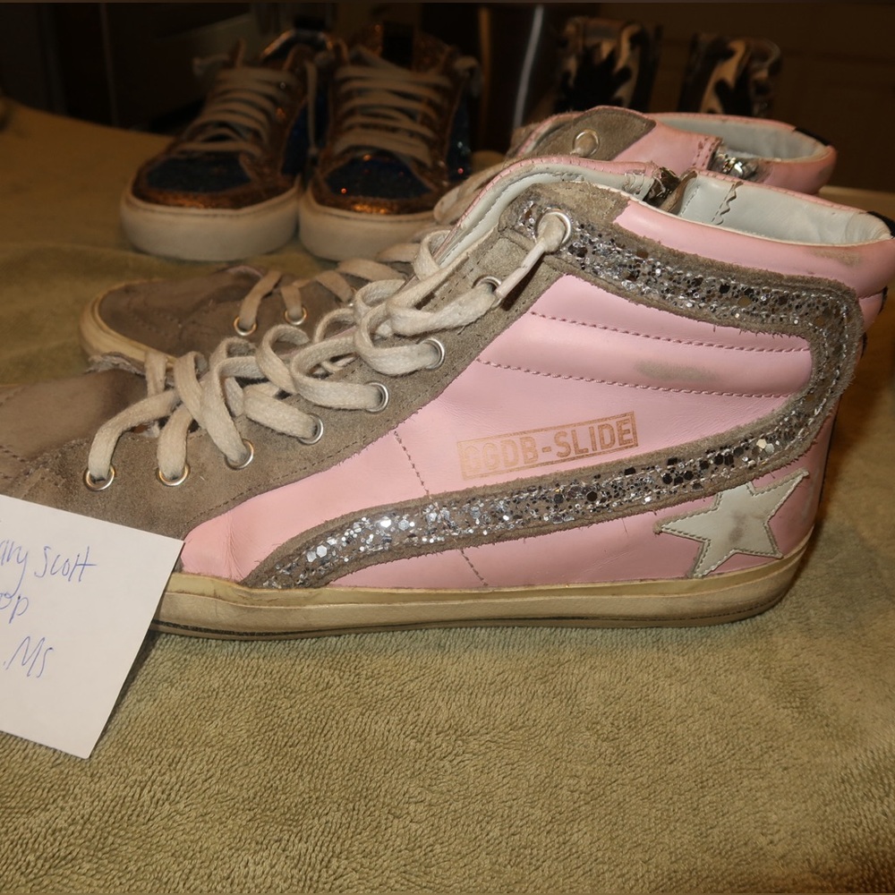 Pink Golden Goose Slides